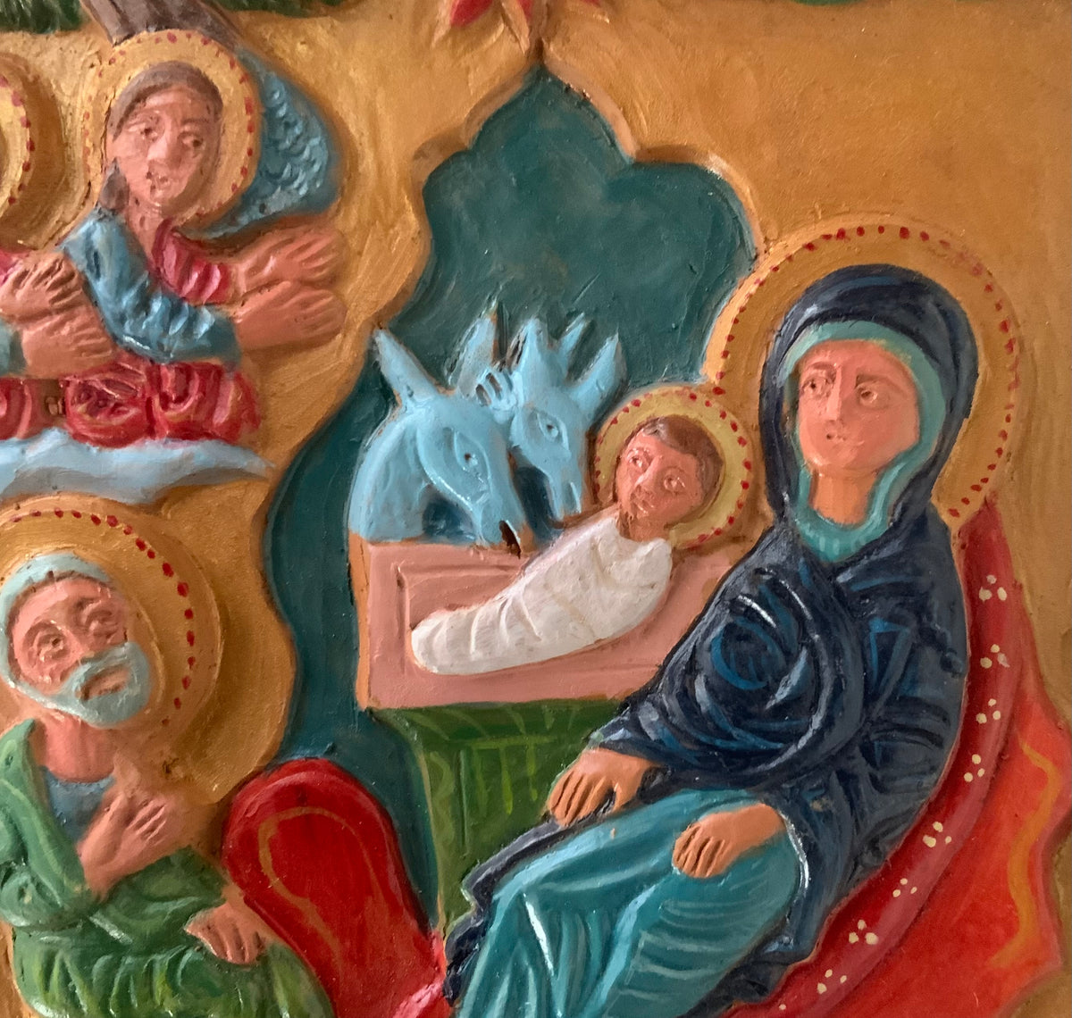 Nativity - terracotta bas-relief