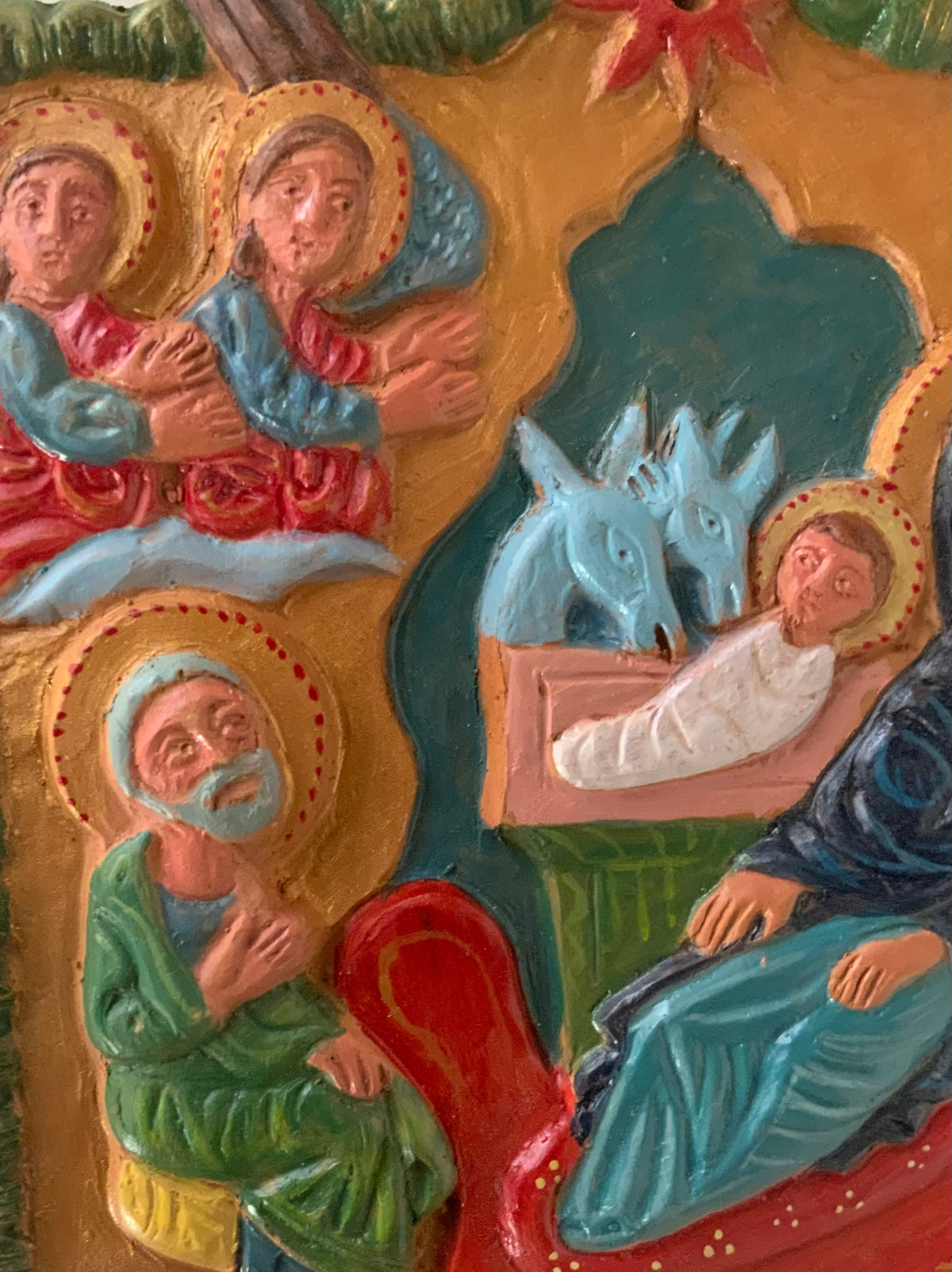 Nativity - terracotta bas-relief