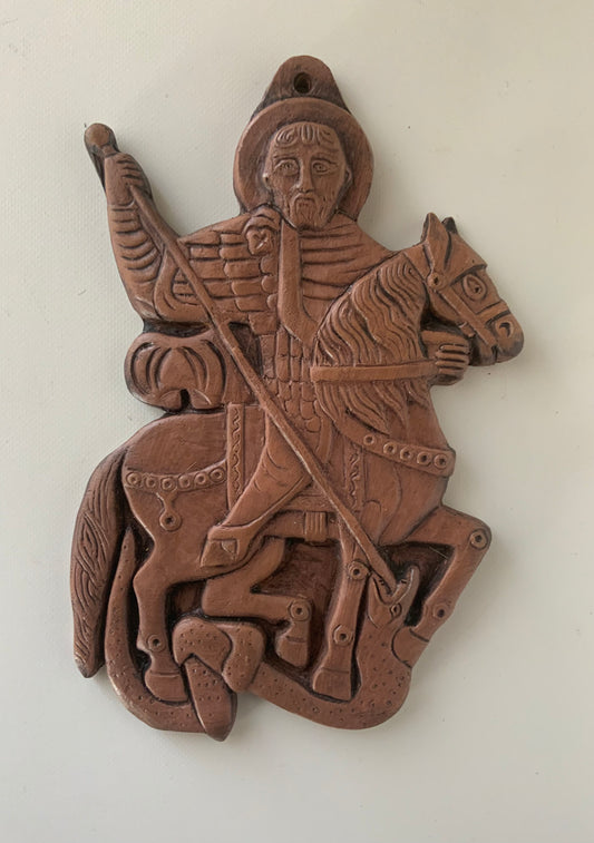 Sant Theodore terracotta bas-relief