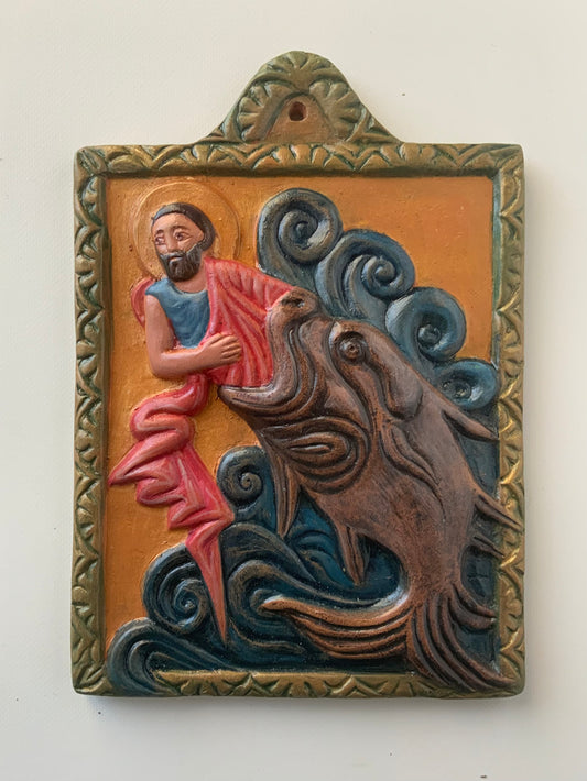 Jonah in the mouth of the whale