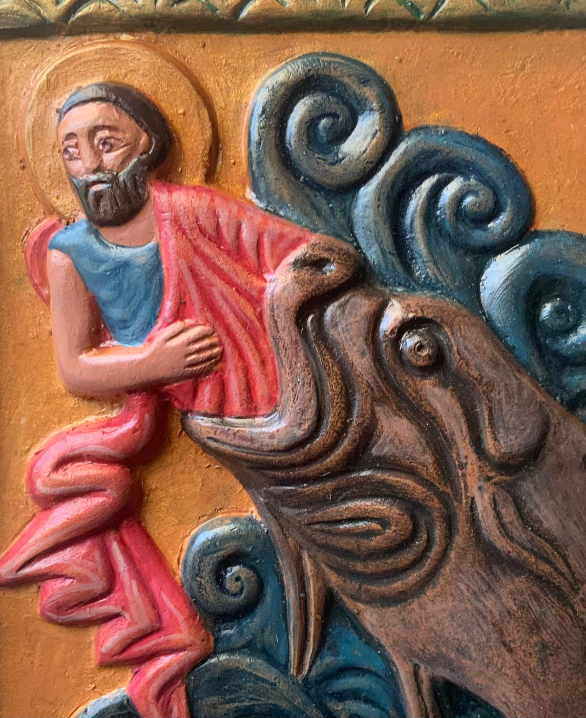 Jonah in the mouth of the whale
