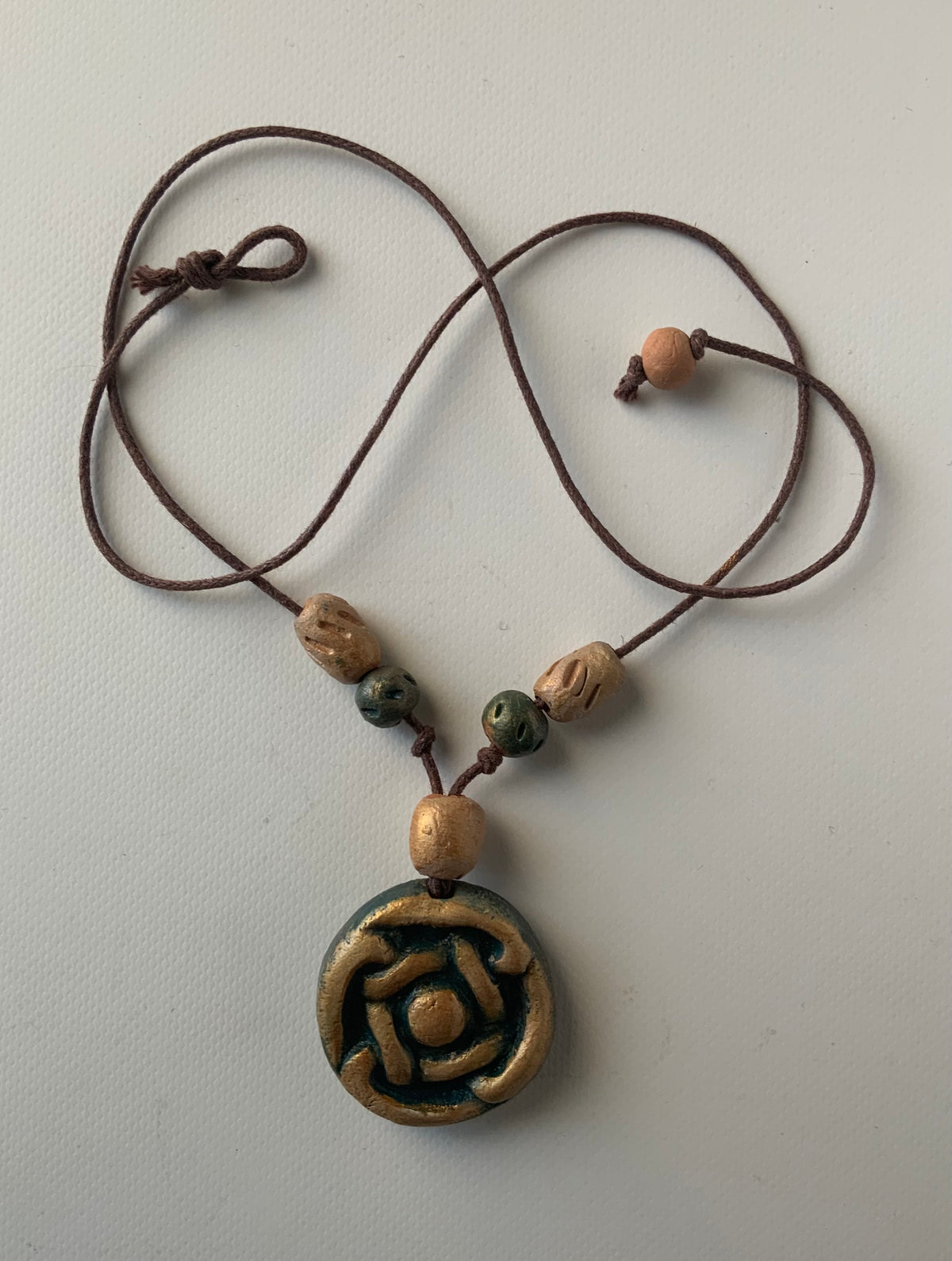 Terracotta necklace with Armenian motifs