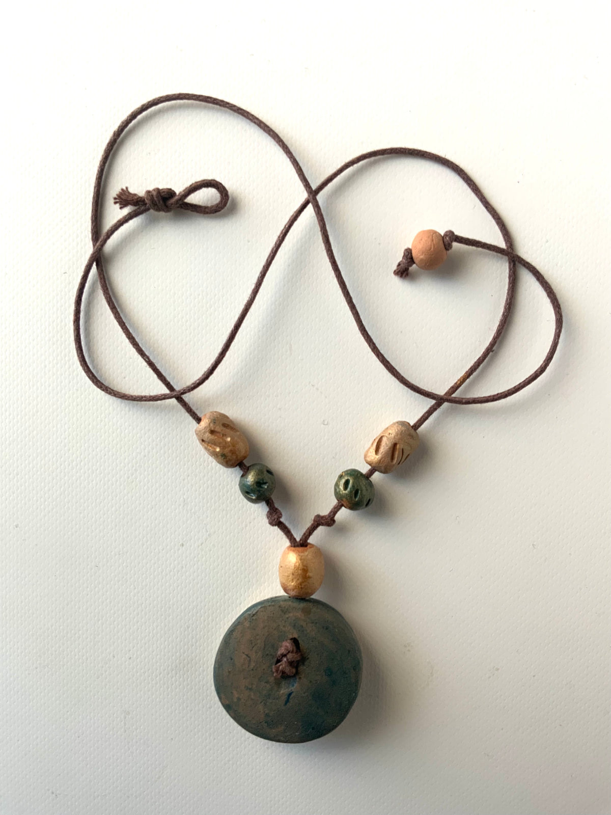 Terracotta necklace with Armenian motifs