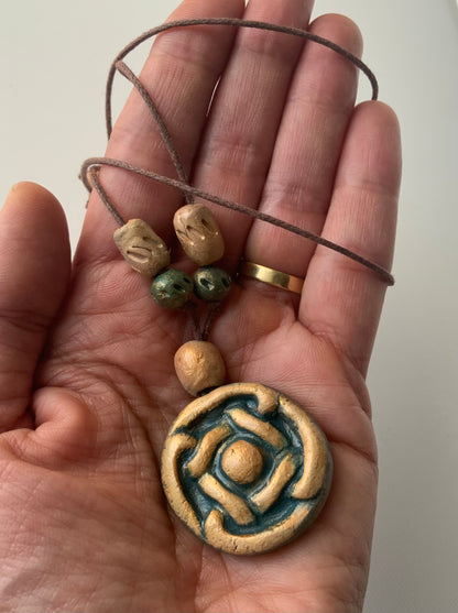 Terracotta necklace with Armenian motifs