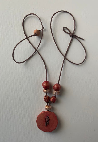 Terracotta necklace with Armenian motifs