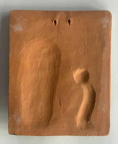 The Washing of the Feet — Armenian Terracotta Bas-Relief