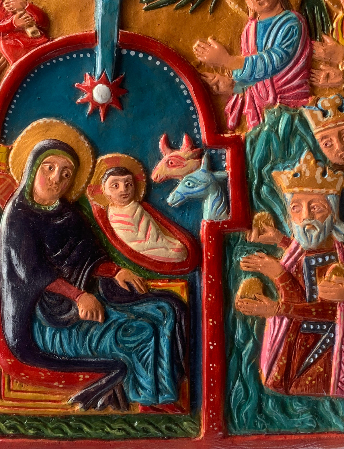 Nativity – Armenian Terracotta Bas-Relief