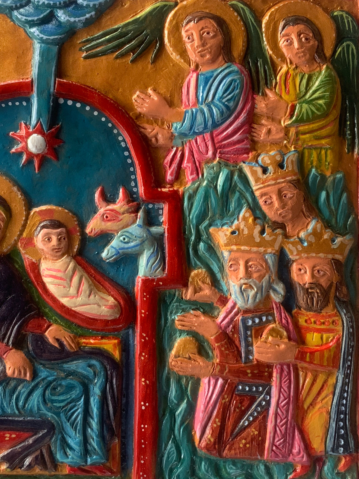 Nativity – Armenian Terracotta Bas-Relief