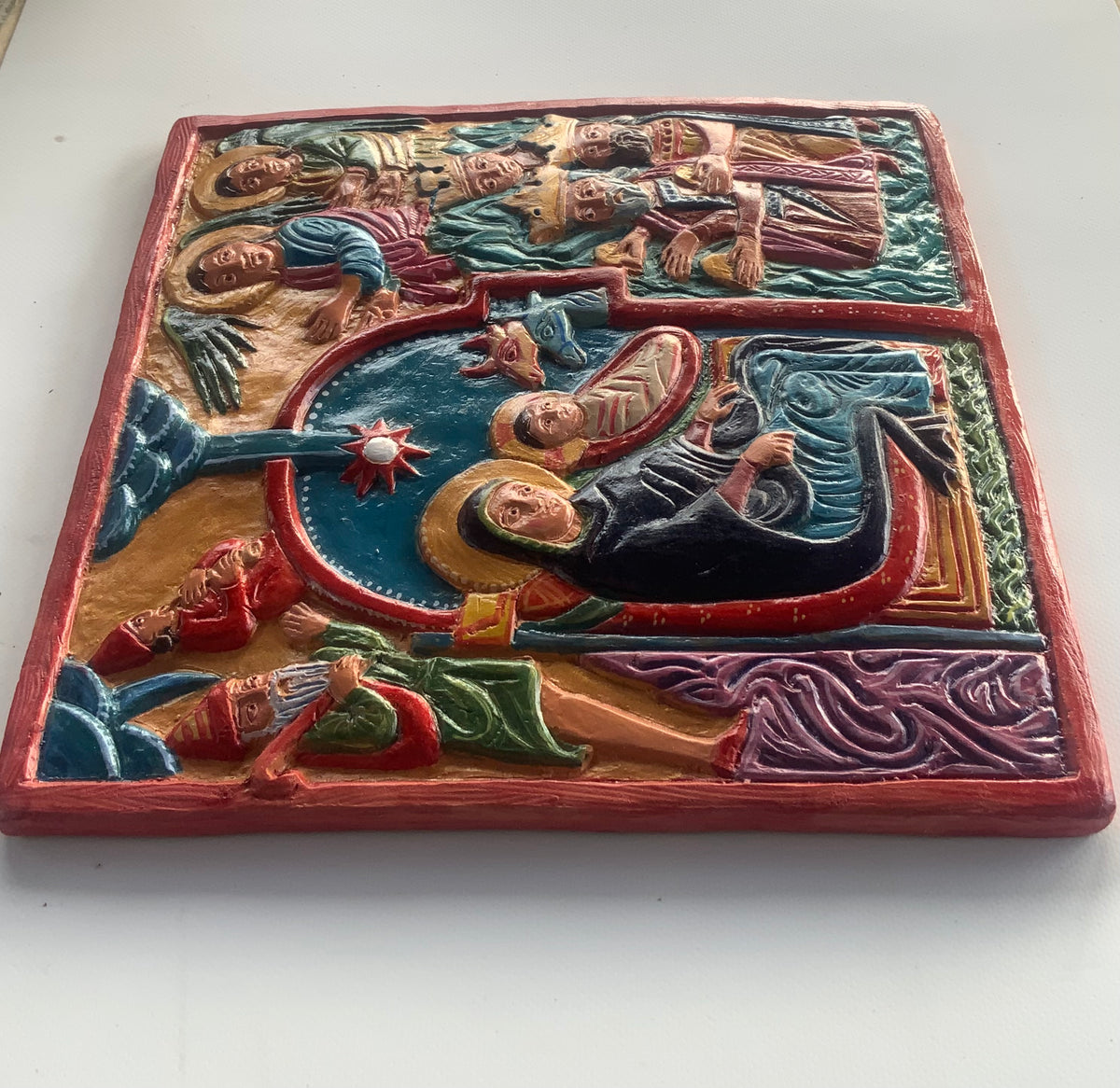 Nativity – Armenian Terracotta Bas-Relief