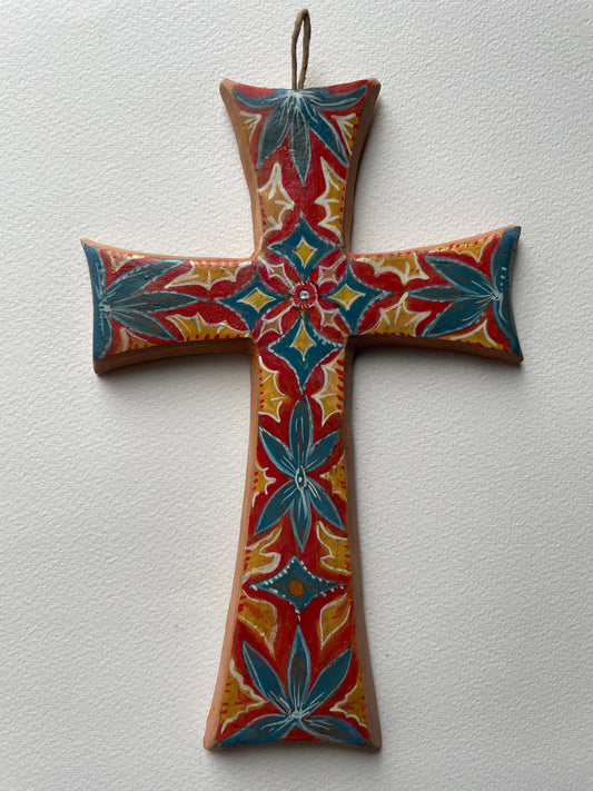 Decorated cross with ornamental motifs