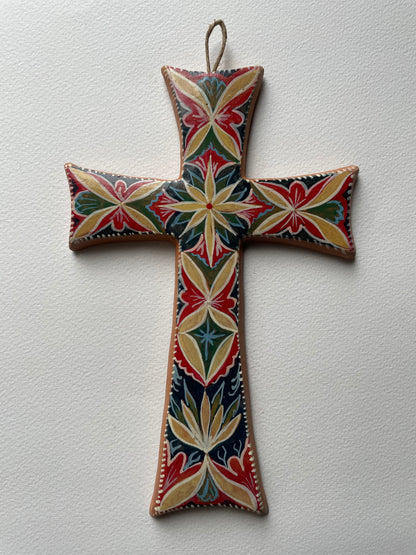 Decorated cross with ornamental motifs